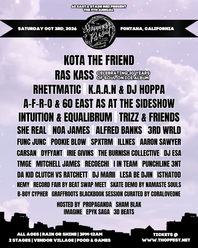 The Happiness of Pursuit Festival event flyer